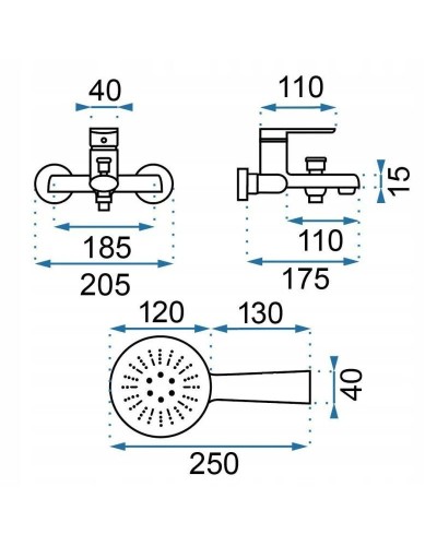 Смеситель для ванны Rea Buzz REA-B3421