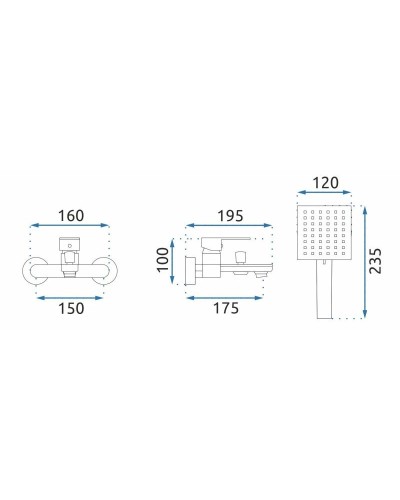 Смеситель для ванны Rea Luppo REA-B5770
