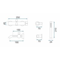 Смеситель для ванны Rea Lungo REA-B6635