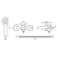 Смеситель для ванны Rea Enzo REA-B0223