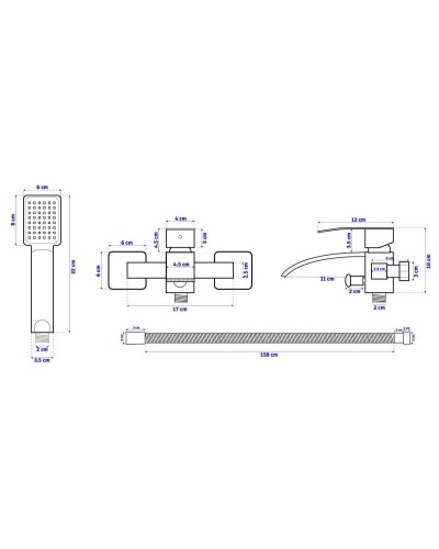 Смеситель для ванны Rea Enzo REA-B0223