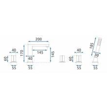 Смеситель на борт ванны Rea Icon REA-B3622