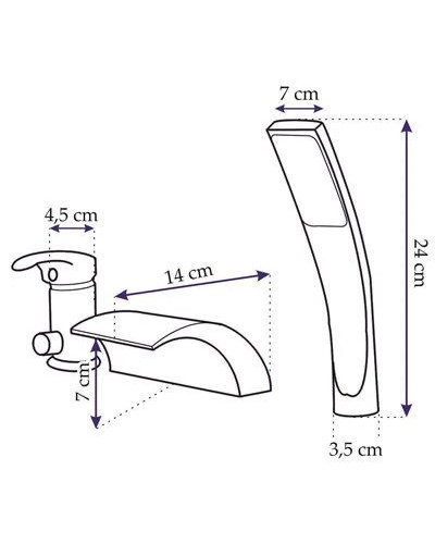 Смеситель на борт ванны Rea Riven REA-B0457