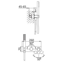 Смеситель для ванны Cezares Porta PORTA-VDM2-BIO