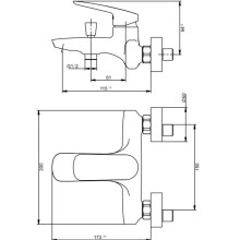 Смеситель для ванны Savol SK-H7101
