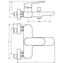 Смеситель для ванны Savol SK-H6101