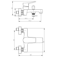 Смеситель для ванны Savol SK-H3101