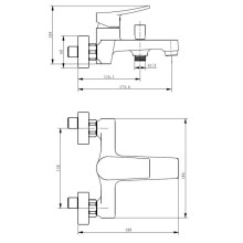 Смеситель для ванны Savol SK-H3101
