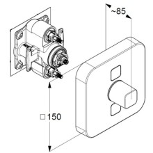 Смеситель для ванны Kludi Push 387110538