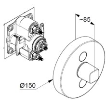 Смеситель для ванны Kludi Push 387120538