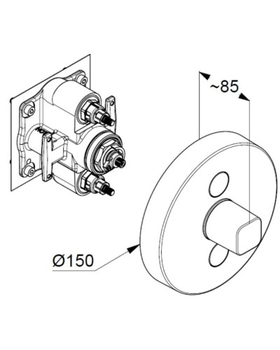 Смеситель для ванны Kludi Push 387120538