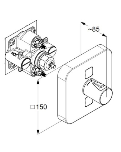 Термостат для ванны Kludi Push 389110538