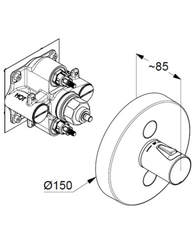 Термостат для ванны Kludi Push 389120538