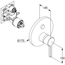 Смеситель для ванны Kludi Nova Fonte Pura 206590515