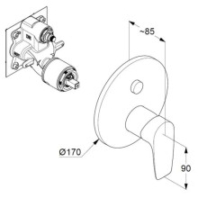 Смеситель для ванны Kludi Pure&Solid 346590575