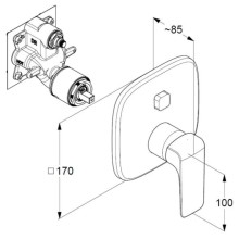 Смеситель для ванны Kludi Ameo 416590575