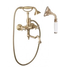 Смеситель для ванны с поворотным изливом с ручным душем, шлангом 150 см CEZARES GOLF-VDF-02-Bi