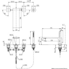 Смеситель на борт ванны Toto ZL TBP02202R