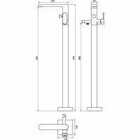 Смеситель для ванны Ravak Chrome X070101 Хром