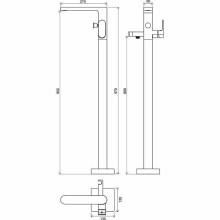 Смеситель для ванны Ravak Chrome X070101 Хром