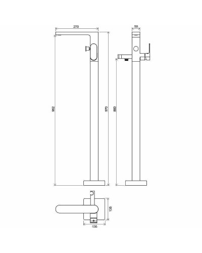 Смеситель для ванны Ravak Chrome X070101 Хром