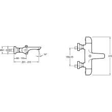 Смеситель для ванны Jacob Delafon Villette E23721-CP с термостатом Хром