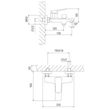 Смеситель для ванны IDDIS Esper ESPSB00i02WA