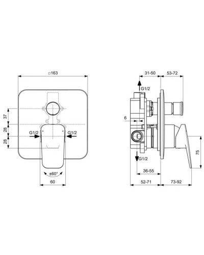 Смеситель для ванны Ideal Standard Ceraplan BD259AA