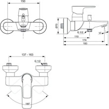 Смеситель для ванны Ideal Standard Connect Air A7033GN