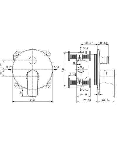 Смеситель для ванны Ideal Standard Connect Air A7035GN