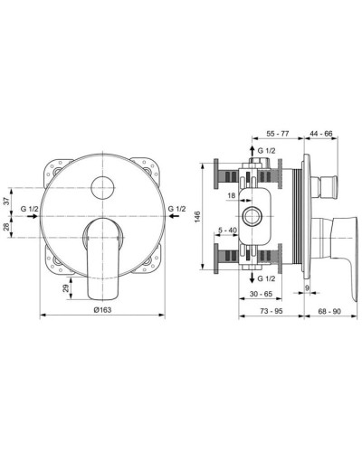 Смеситель для ванны Ideal Standard Connect Air A7035A2