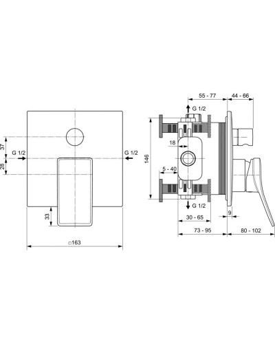 Смеситель для ванны Ideal Standard Conca A7374A2
