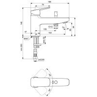 Смеситель на борт ванны Ideal Standard Ceraplan BD257XG