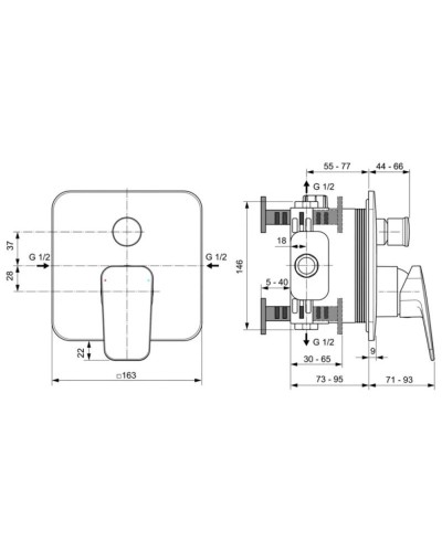 Смеситель для ванны Ideal Standard Ceraplan BD263XG