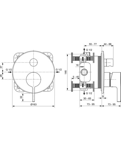Смеситель для ванны Ideal Standard Joy A7383A5