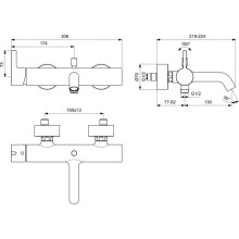 Смеситель для ванны Ideal Standard Joy BC786A5