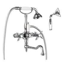 Смеситель для ванны с поворотным изливом с ручным душем, шлангом 150 см CEZARES NOSTALGIA-VDF-01-M