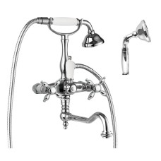 Смеситель для ванны с поворотным изливом с ручным душем, шлангом 150 см CEZARES NOSTALGIA-VDF-01-M