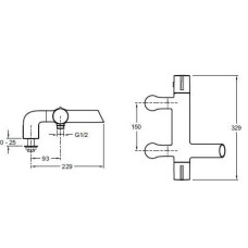 Jacob Delafon Toobi E9095-CP Термостат для ванны и душа