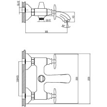Смеситель для ванны Orange Kristi M33-100cr Хром