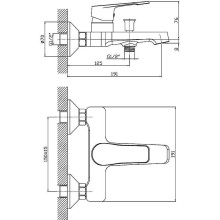 Смеситель для ванны Orange Berti M17-100cr Хром