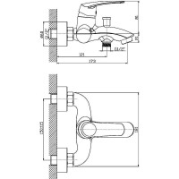 Смеситель для ванны Orange Alfi M18-100cr Хром