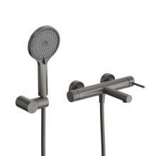 Смеситель для ванны и душа в комплекте с ручным душем, шлангом и держателем CEZARES RELAX-VD-GM