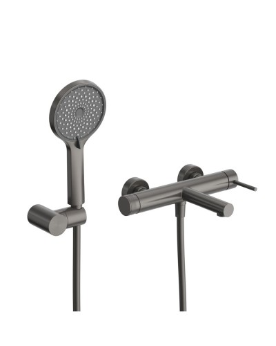 Смеситель для ванны и душа в комплекте с ручным душем, шлангом и держателем CEZARES RELAX-VD-GM