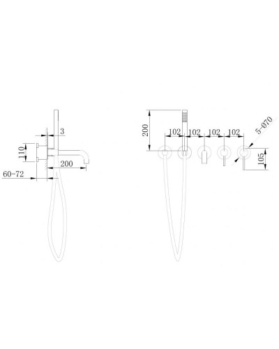 Смеситель для ванны Abber Wasser Kreis AF8130MRG