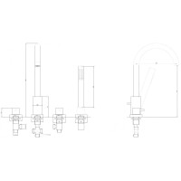 Смеситель на борт ванны Abber Wasser Kreis AF8113