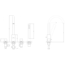 Смеситель на борт ванны Abber Wasser Kreis AF8113