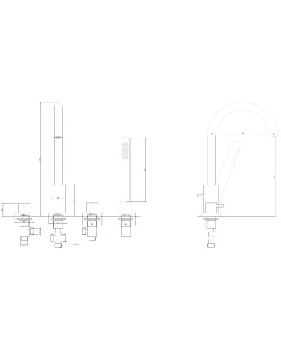 Смеситель на борт ванны Abber Wasser Kreis AF8113