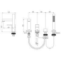 Смеситель на борт ванны Grocenberg GB6008-1CR
