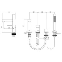 Смеситель на борт ванны Grocenberg GB6008-1CR